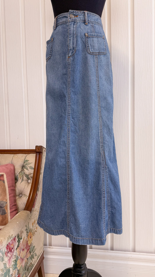 Long denim skirt - small