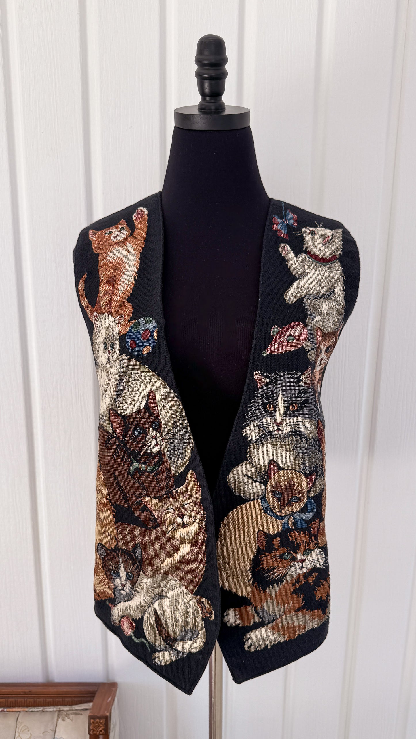 Gilet à motifs chats- large