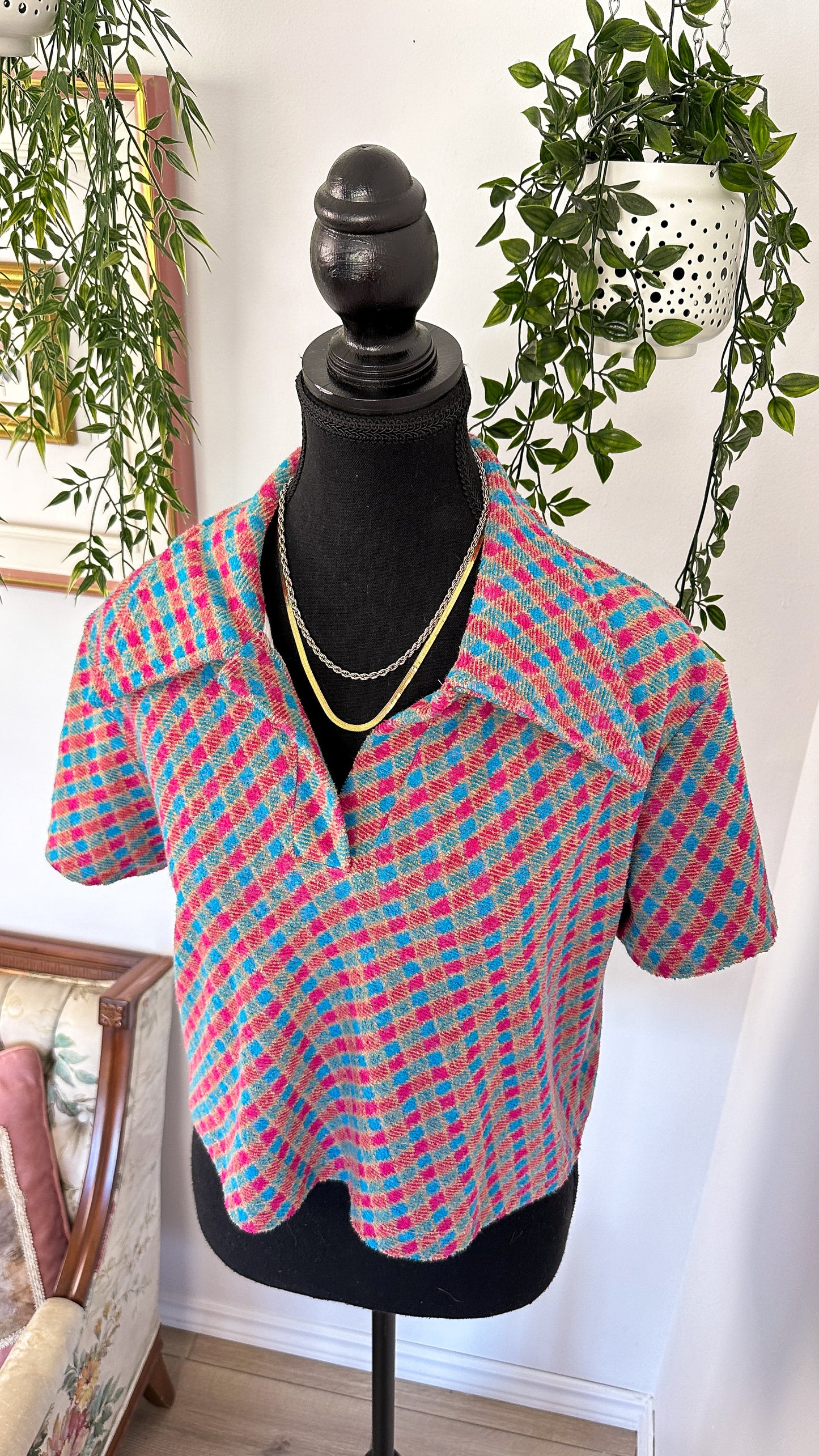 T-shirt motifs losanges- medium
