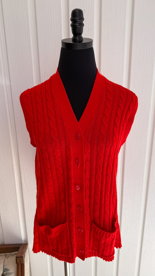 Gilet en tricot rouge - medium