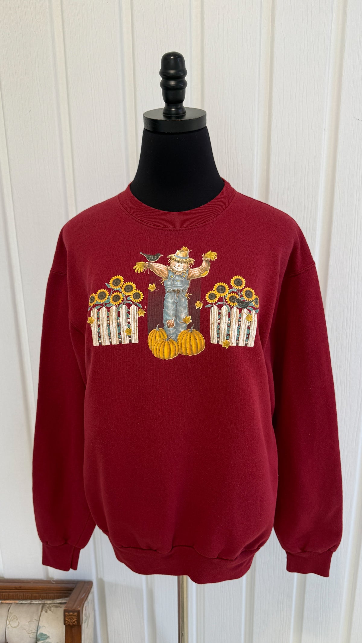 Chandail crewneck rouge épouvantail- small