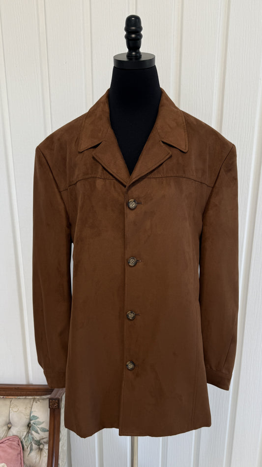 Veste en faux suède brune - large