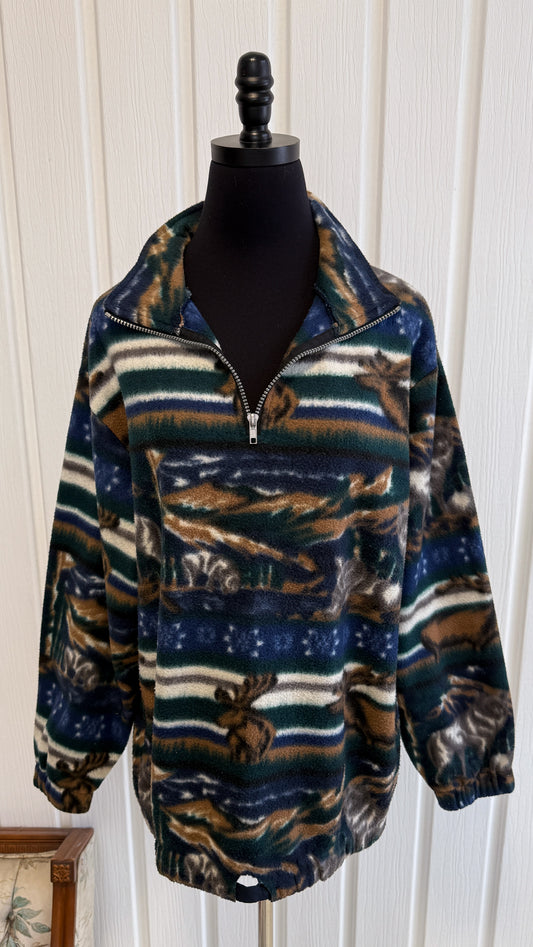 Chandail en polar chevreuils- medium