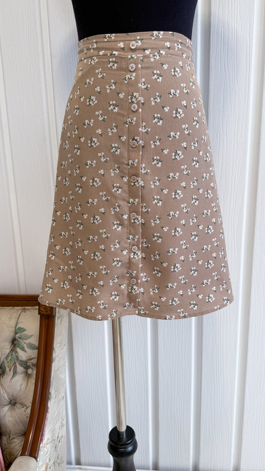 Jupe beige fleurie Womance- large