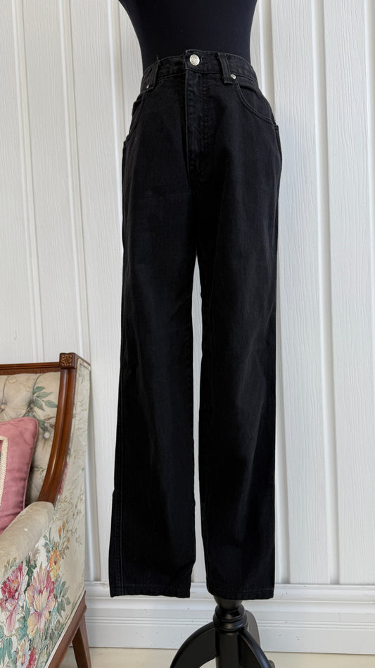 Zena black baggy jeans - small