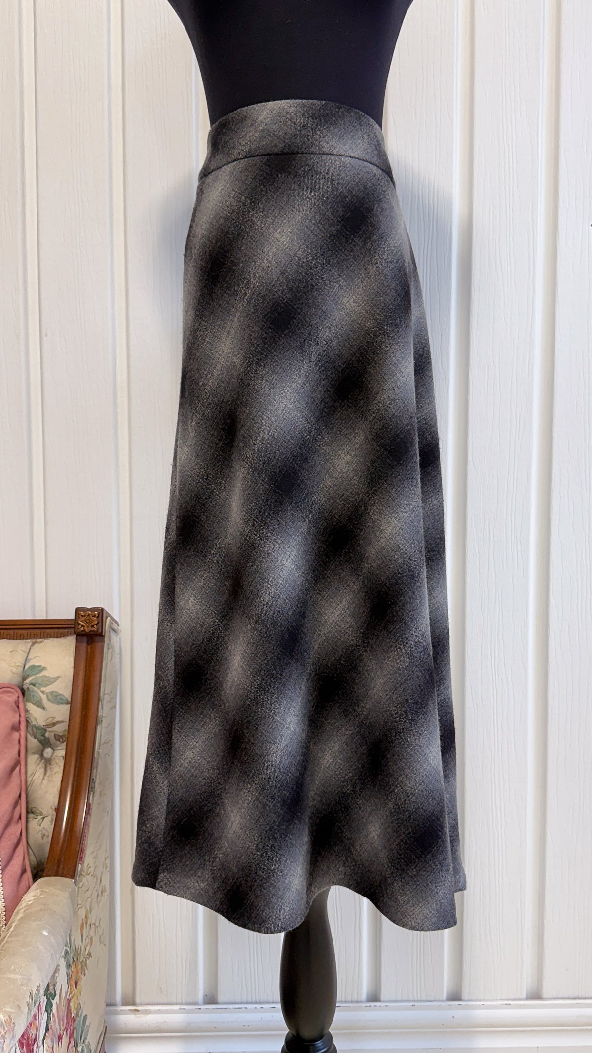 Jupe en lainage noir et blanche- medium