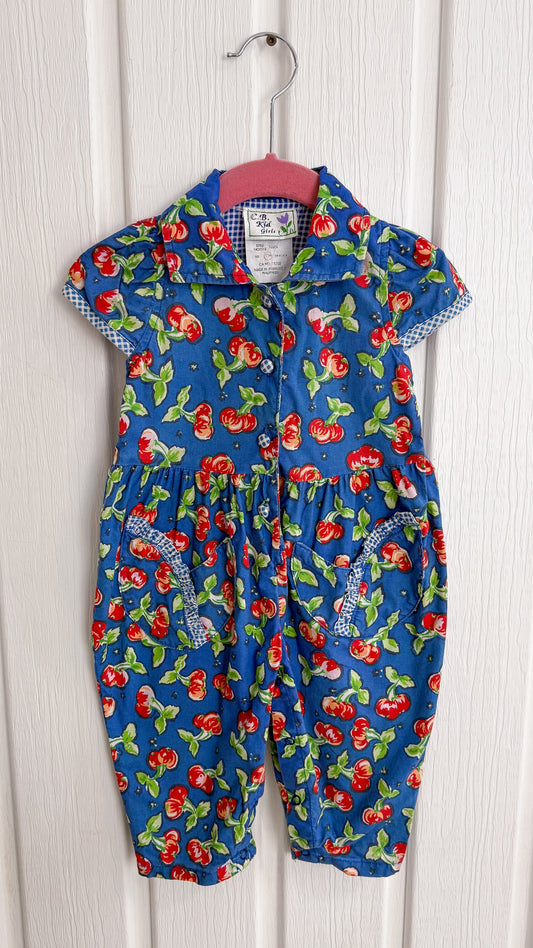 Children's - Cherry Blue Onepiece - 12m