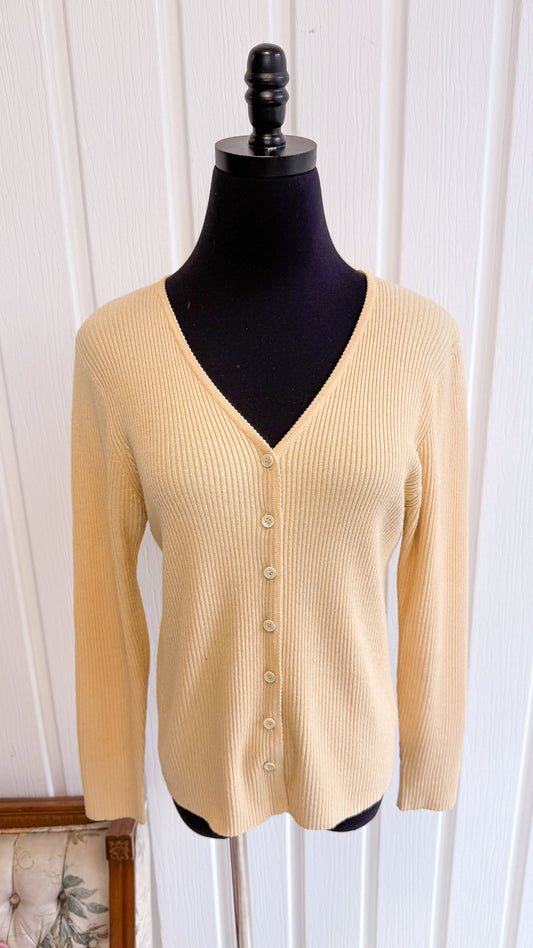 Cardigan jaune pâle- medium