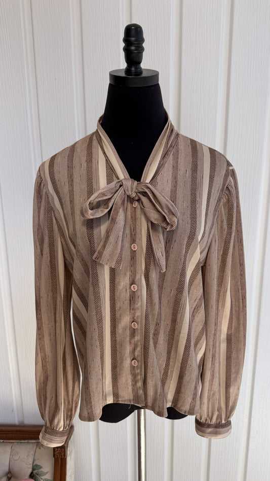 Chemisier rayé beige- small