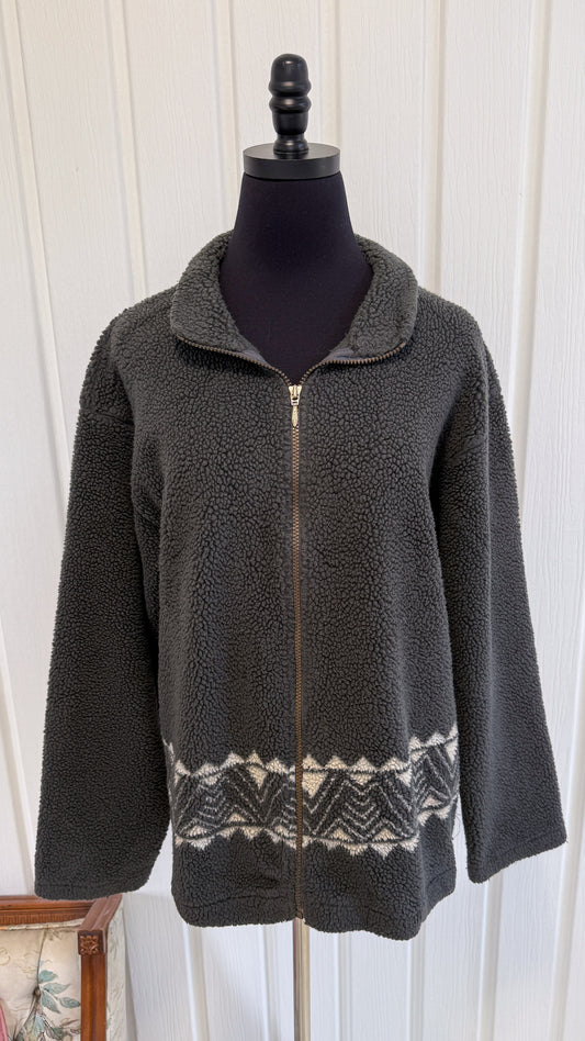 Veste en polar grise - large