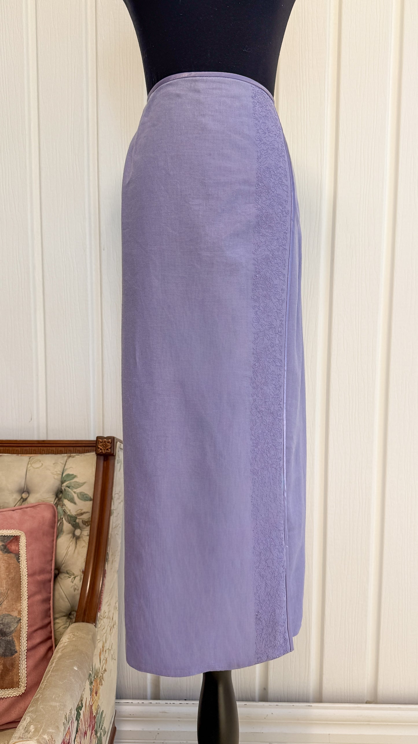 Jupe en lin lilas- medium