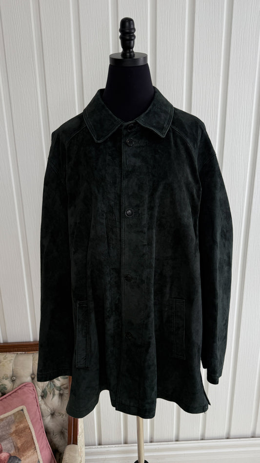 Manteau en suède noir- x-large