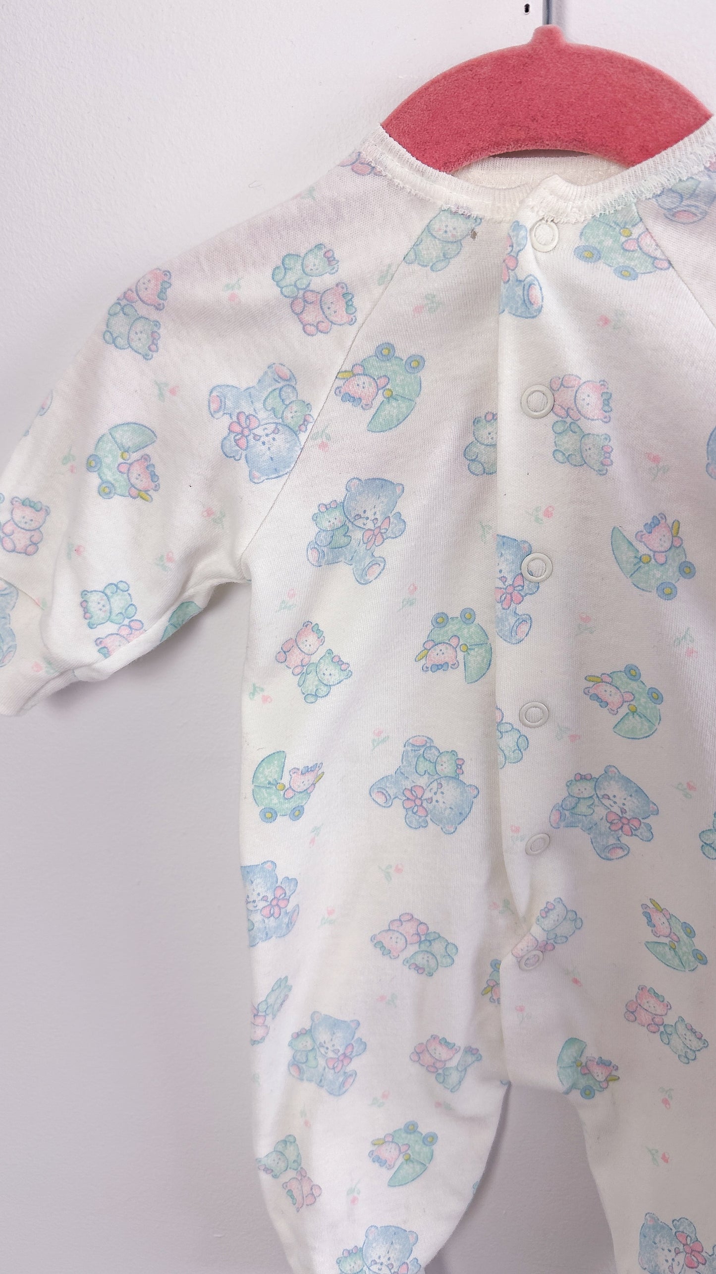 Child - pastel teddy bear pajamas - 3m