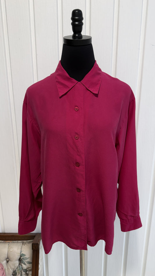 Chemisier en soie rose - small