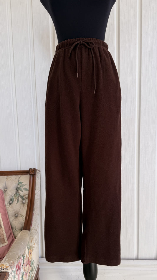 Brown fleece pants - large
