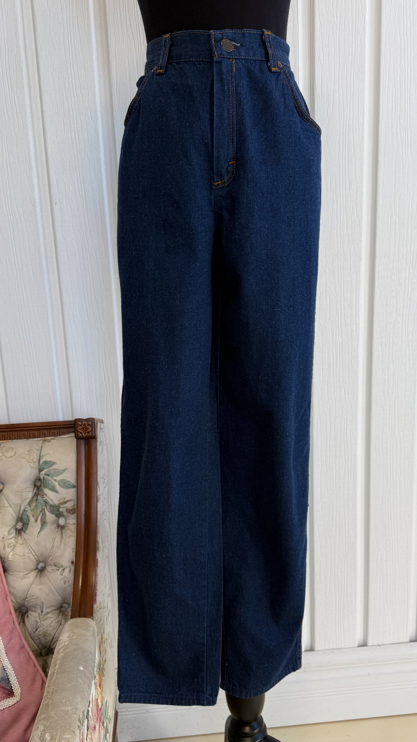 Jeans bleu foncé droit- small