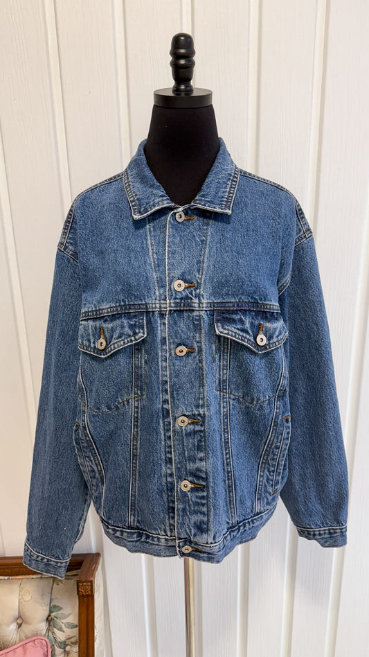 Veste en jeans Illegal broderie de Loups au dos- large