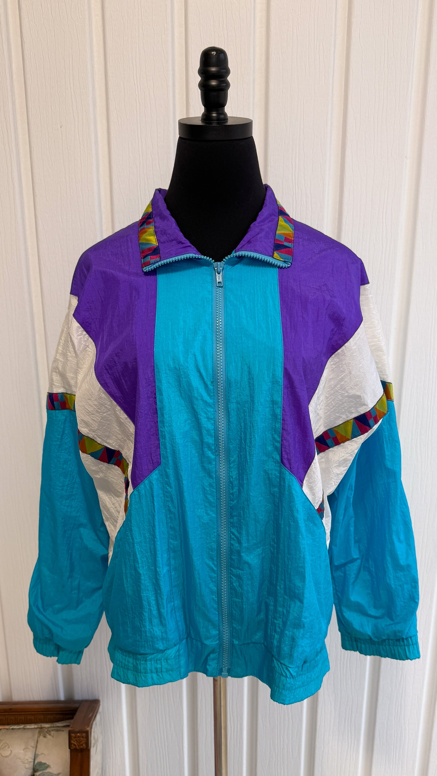 Blue and purple windbreaker - medium