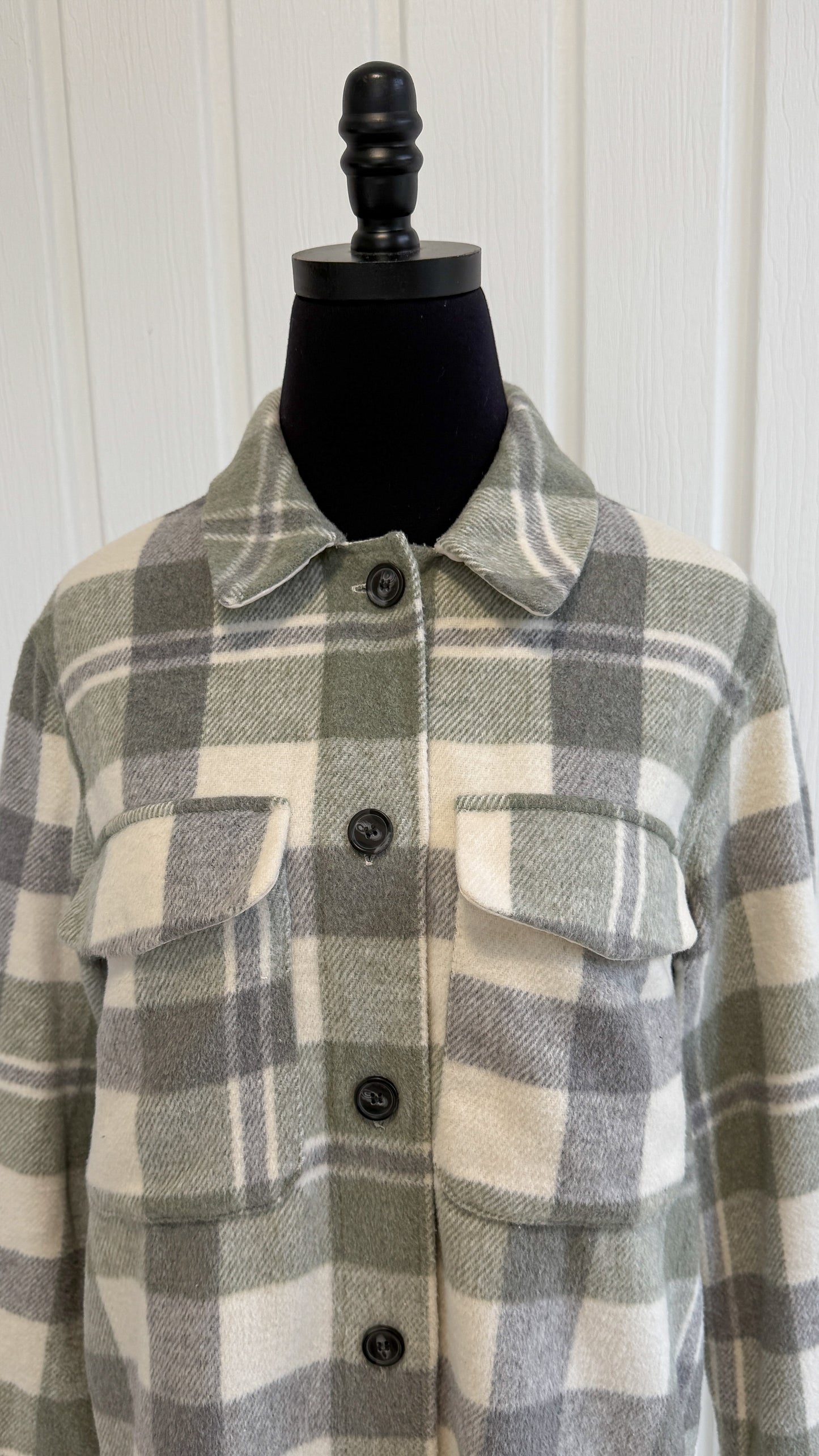 Veste en lainage carreauté- x-small