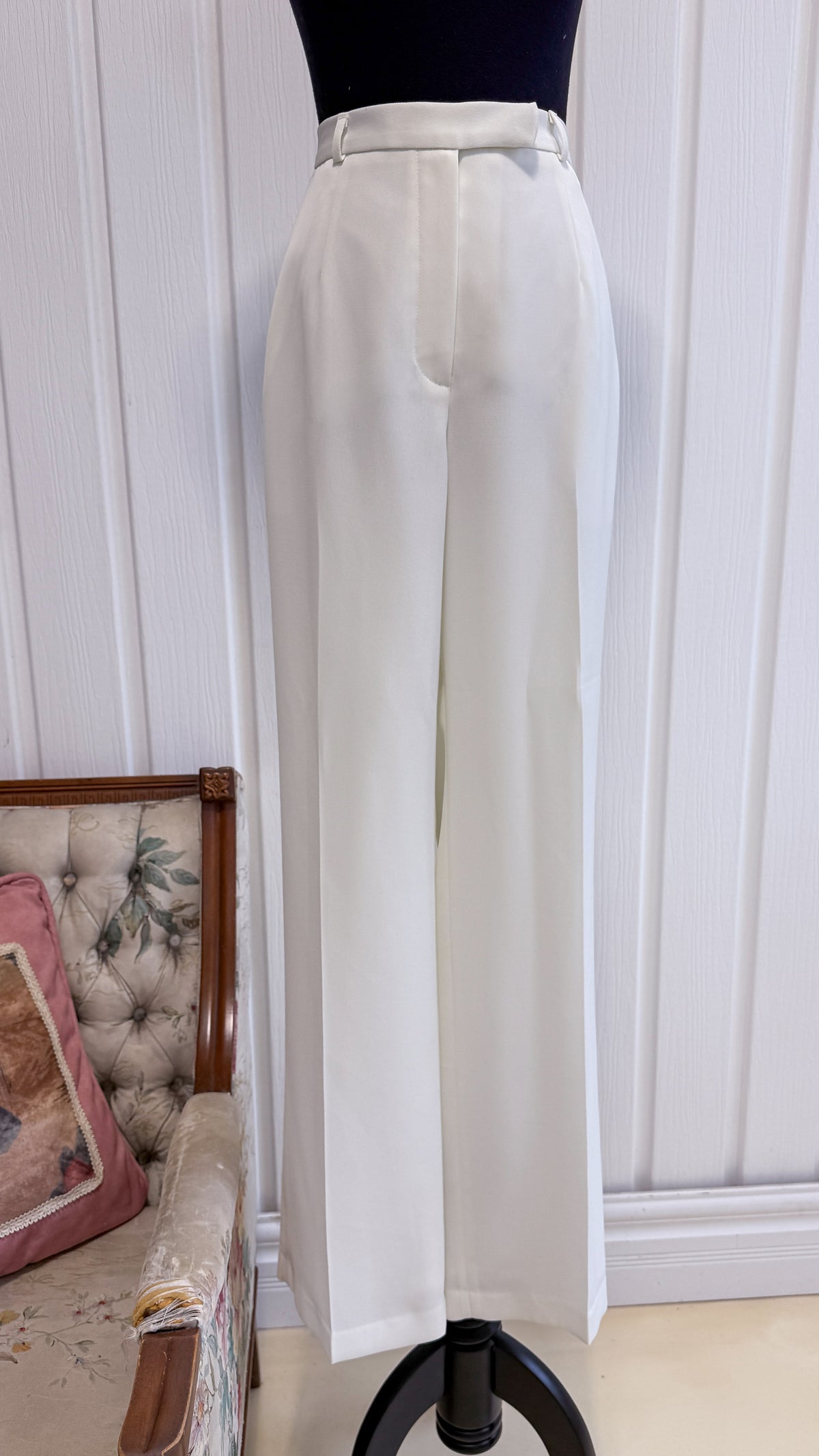 Pantalons/trouser blanc crème- medium