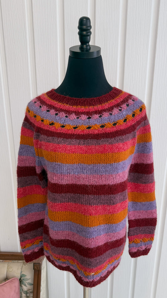 Striped wool sweater - small