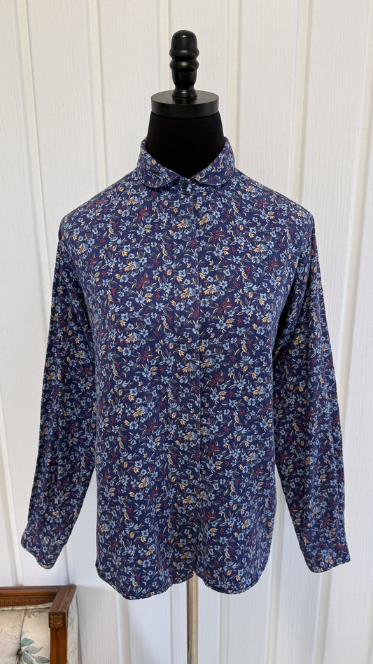 Chemisier bleu fleuris- medium