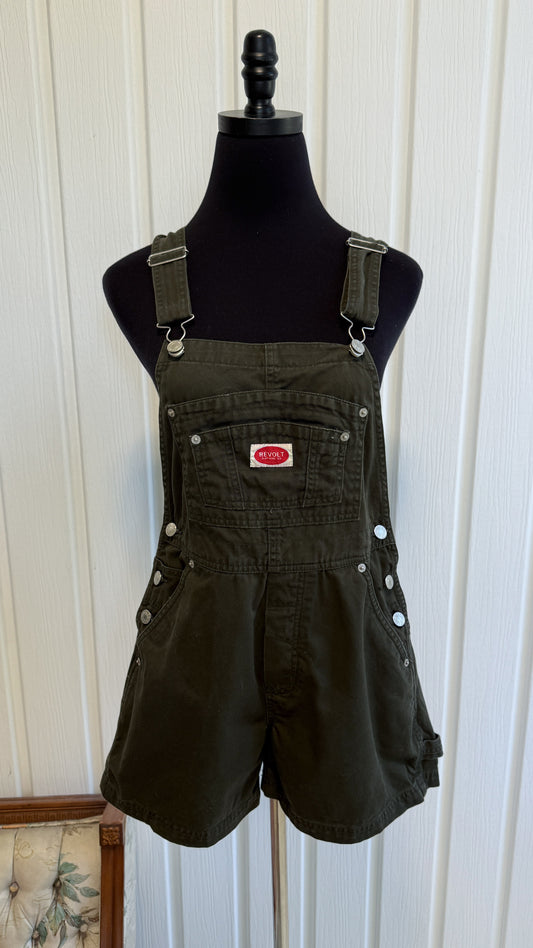 Salopette-shorts kaki Revolt- small