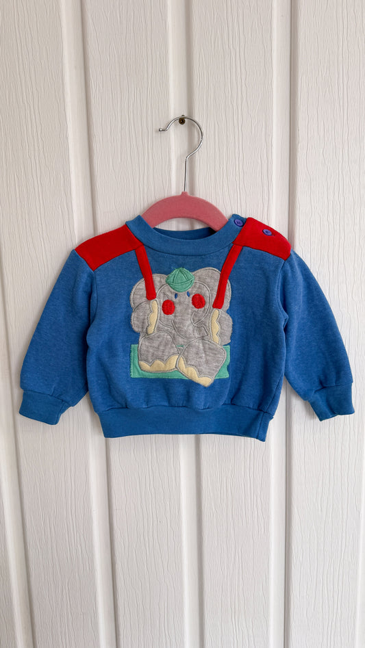 Kids - elephant crewneck sweatshirt - 9-12 months