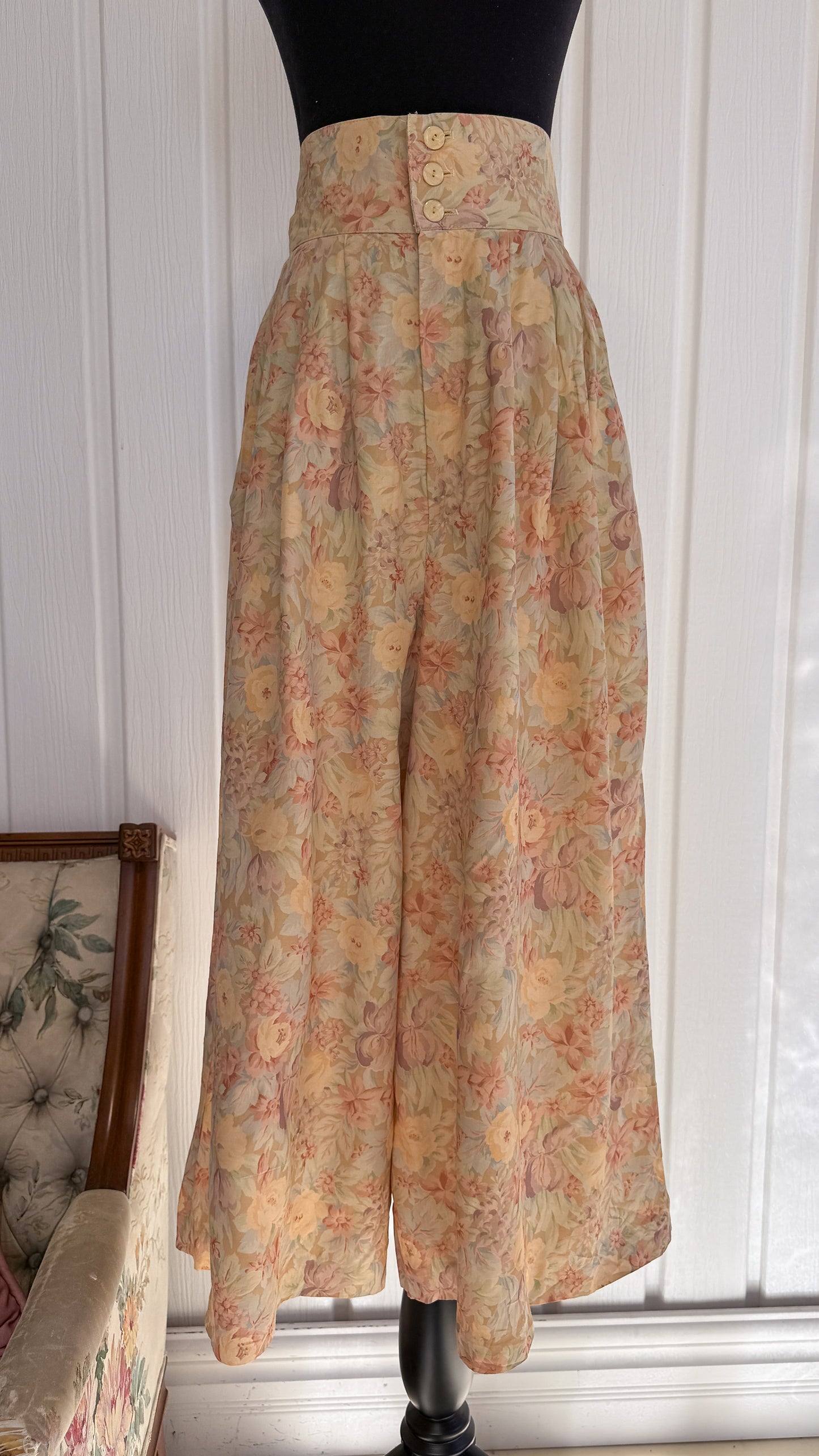 Pantalons palazzo fleuris- small