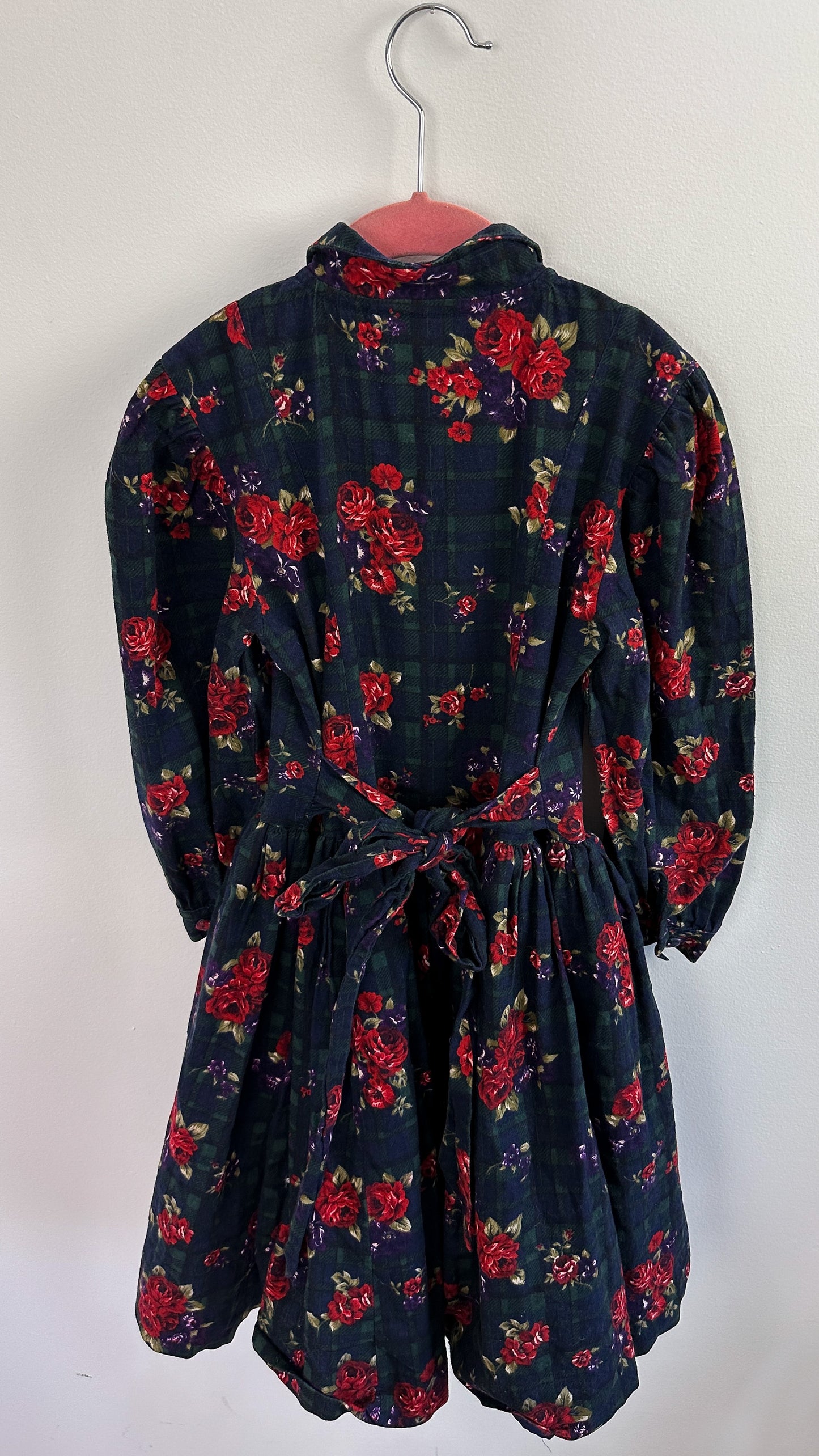 Enfant- Robe carreauté fleurie - 9