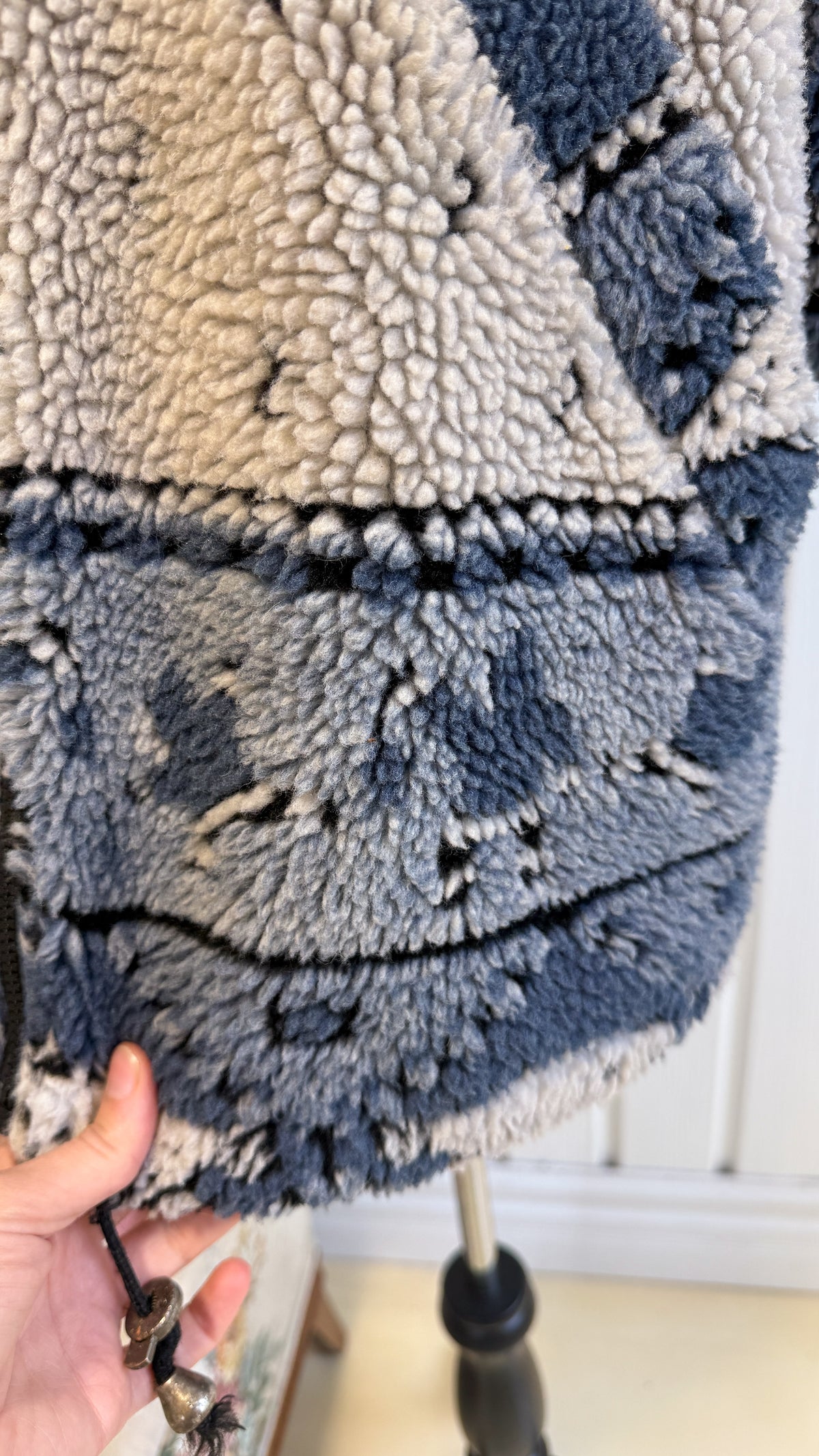 Veste en polar beige et bleu Inuits- large