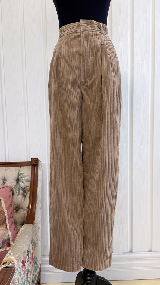 Pantalons beige en corduroy- small