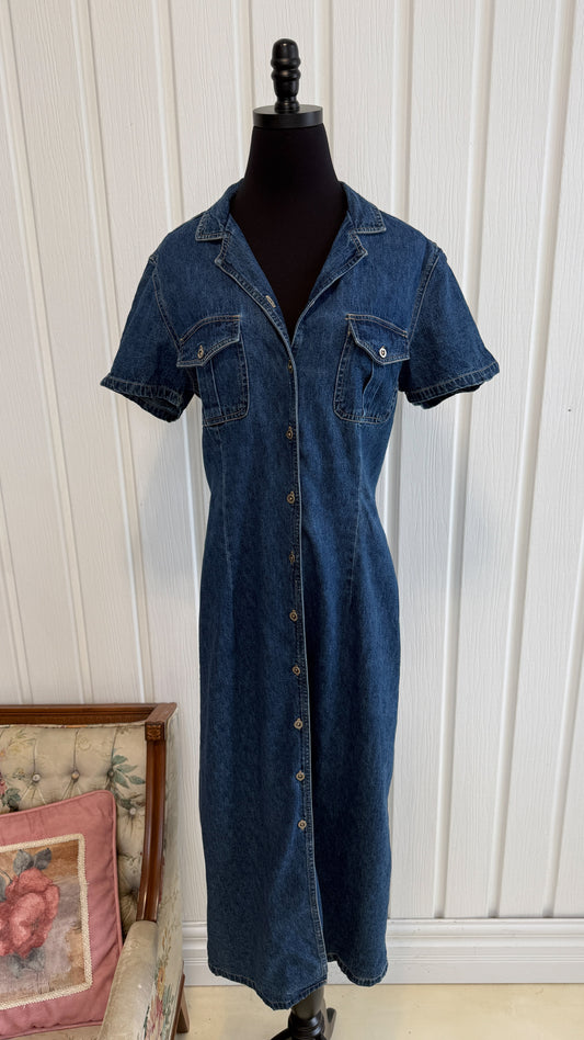 Robe chemisier en jeans- large