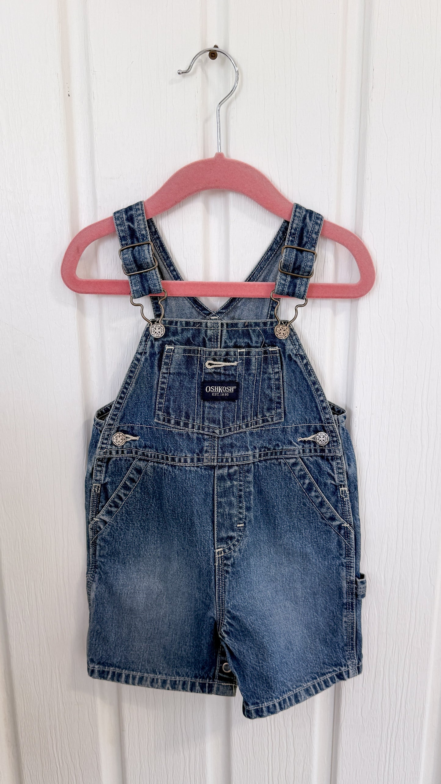 Enfants- salopette-shorts en jeans Oshkosh- 12m