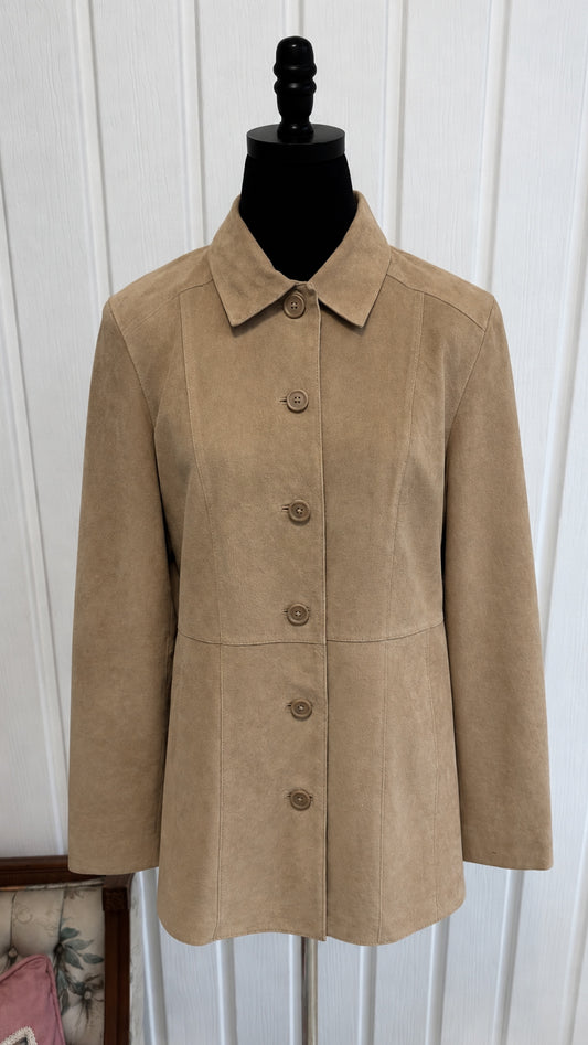Manteau en suède beige - medium