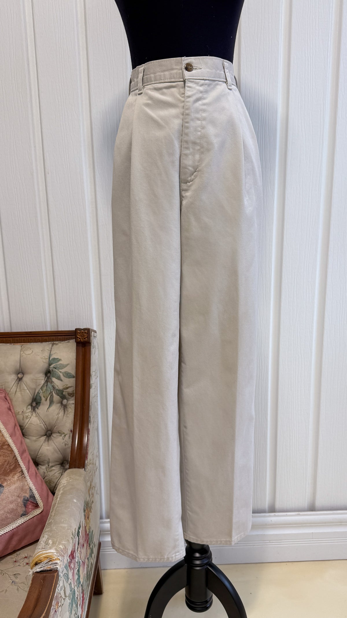 Pantalons/trouser beige droit- medium