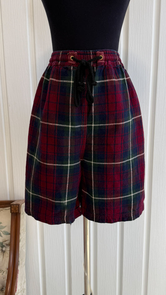 Red plaid Bermuda shorts - large