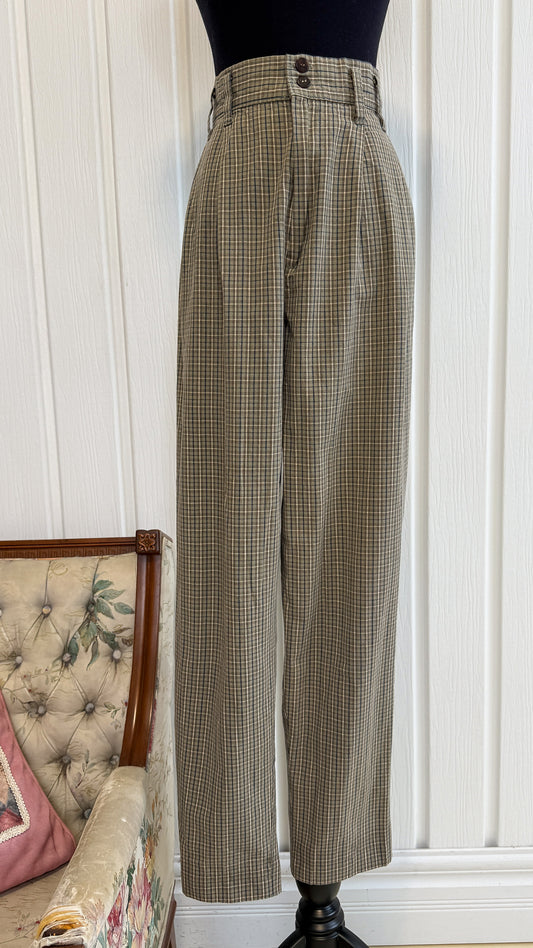 Pantalons vert carreauté- small