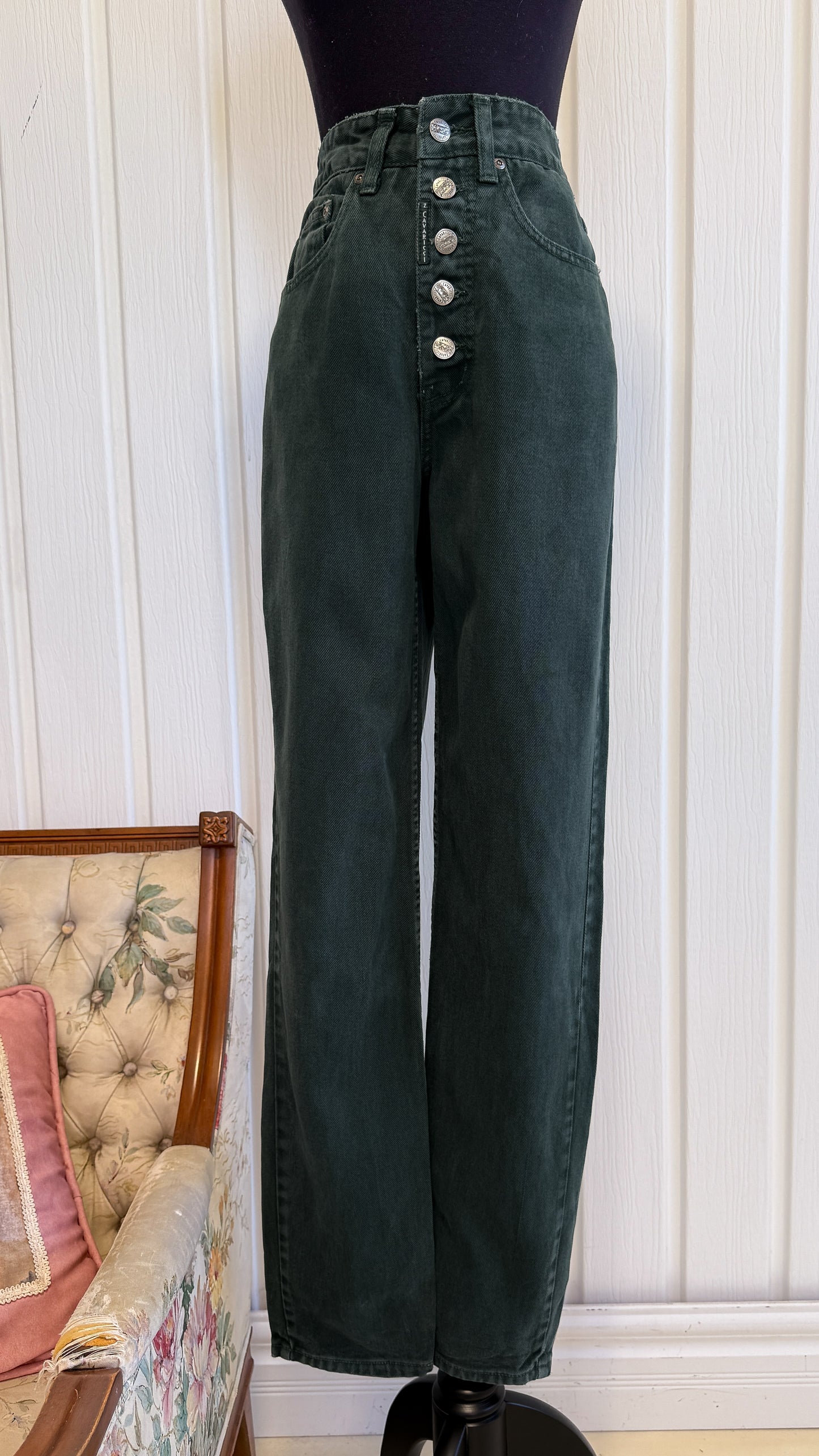 Jeans vert droit Cavaricci- small