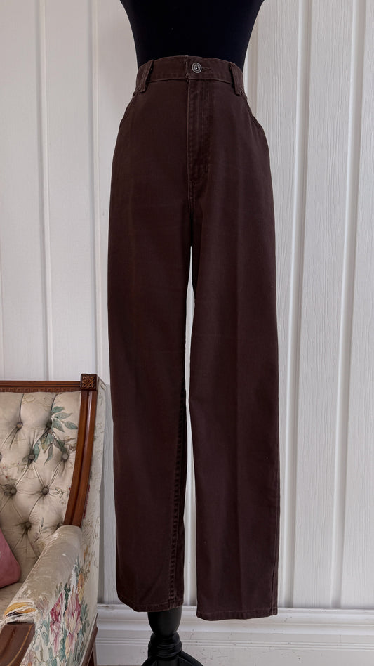 Jeans baggy brun- large