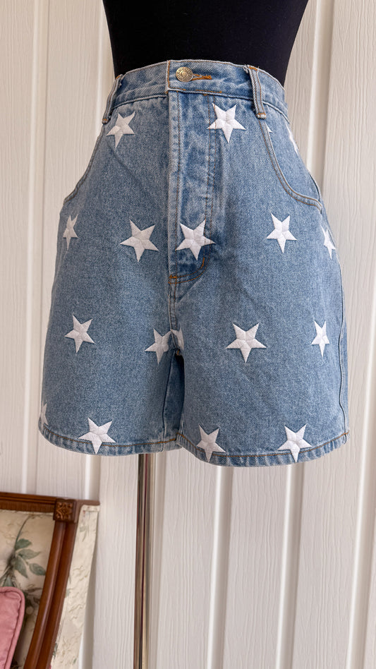 Shorts en jeans étoiles - small