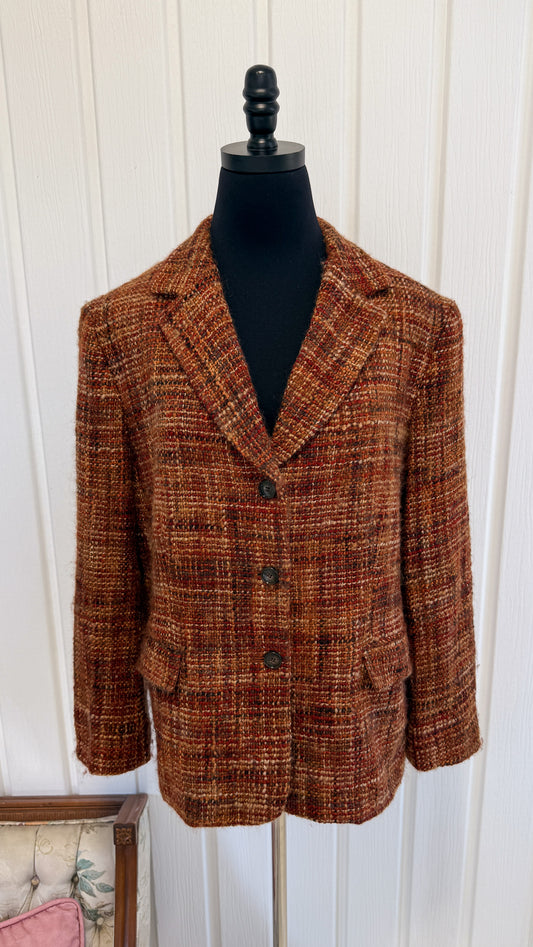 Blazer en lainage orange- large