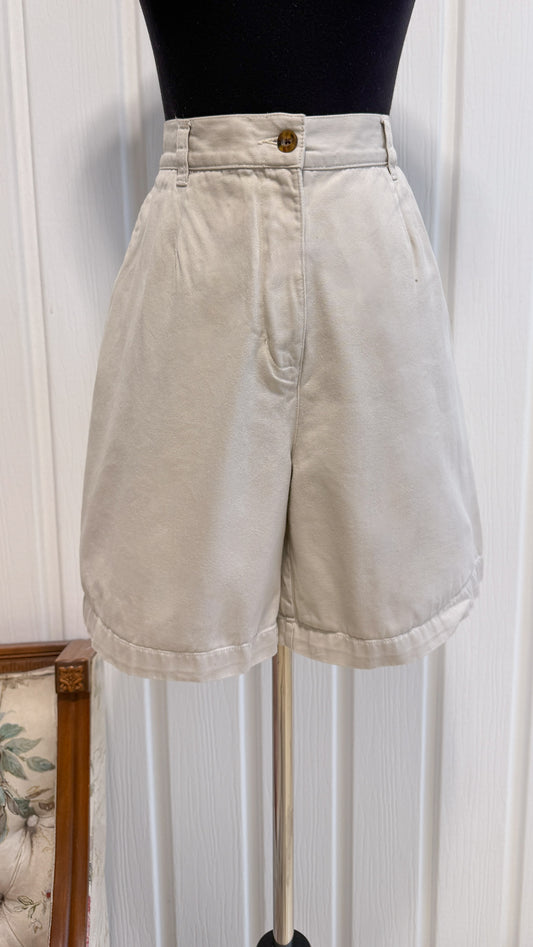 Bermuda beige à plis- medium