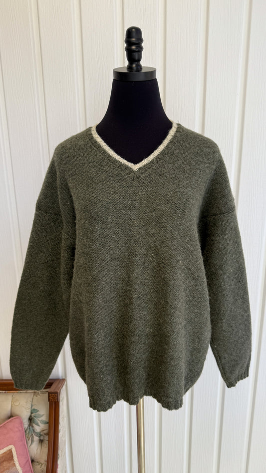 Chandail en lainage vert - medium