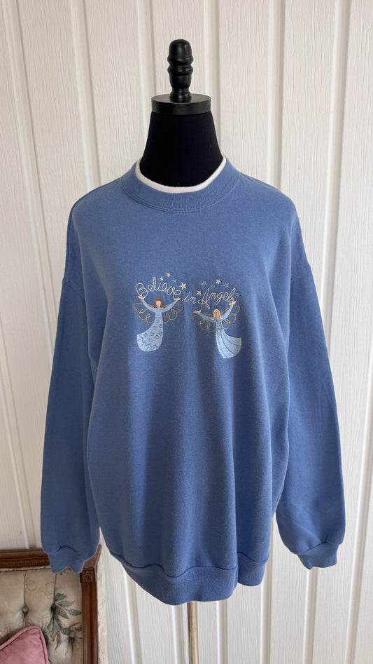 Chandail crewneck bleu Angels- x-large