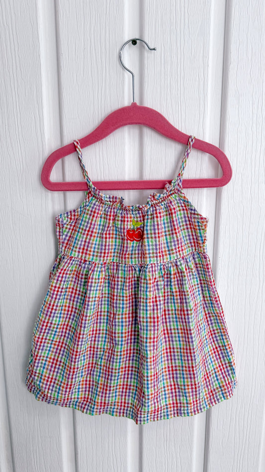 Children's - Multicolored checkered dress - 12m