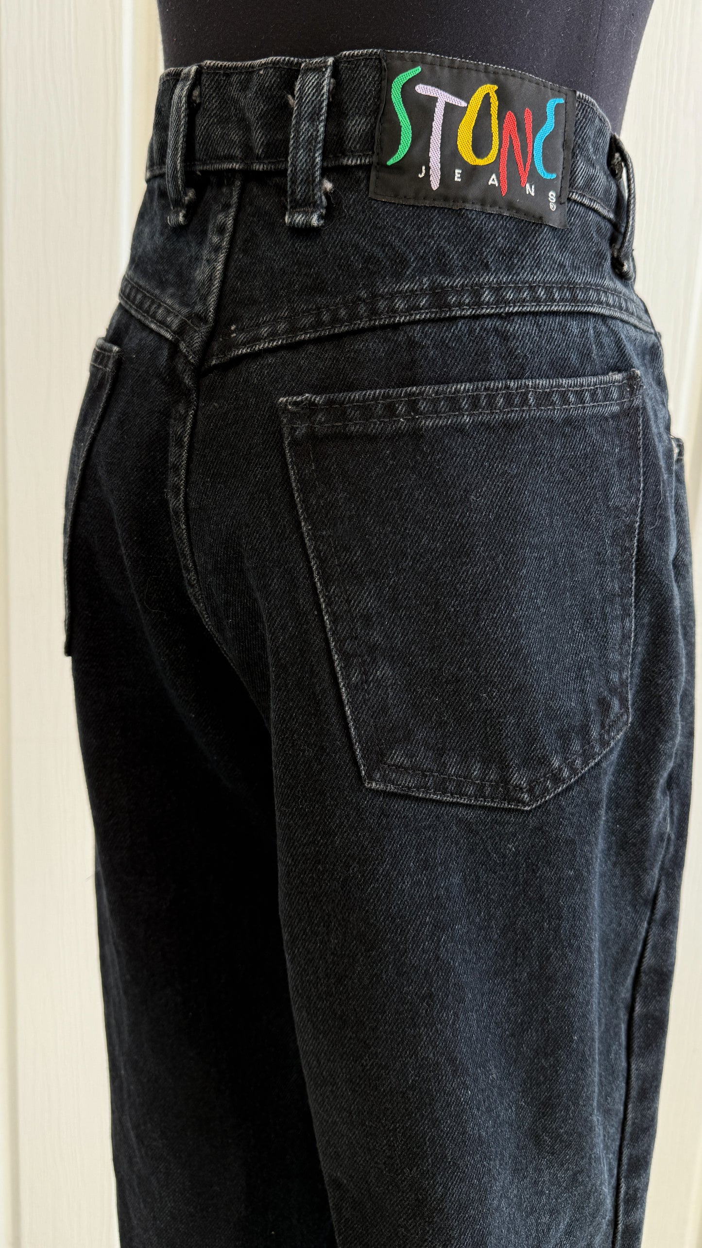 Jeans noir pattes évasées Stone- large