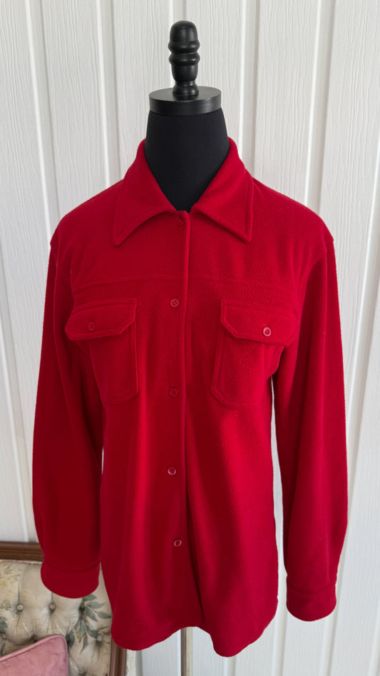 Red fleece jacket - small