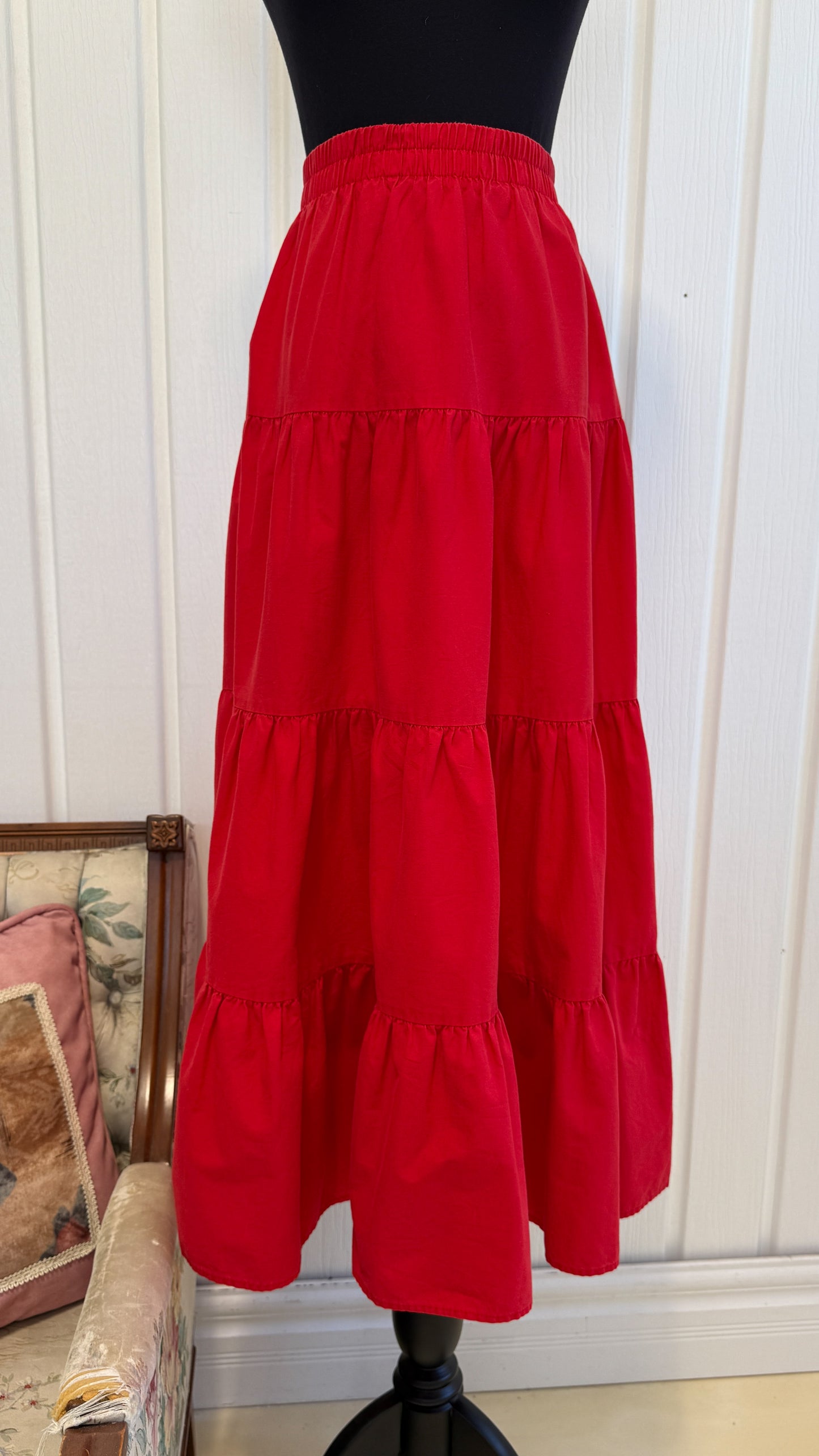 Jupe rouge évasée- medium/large