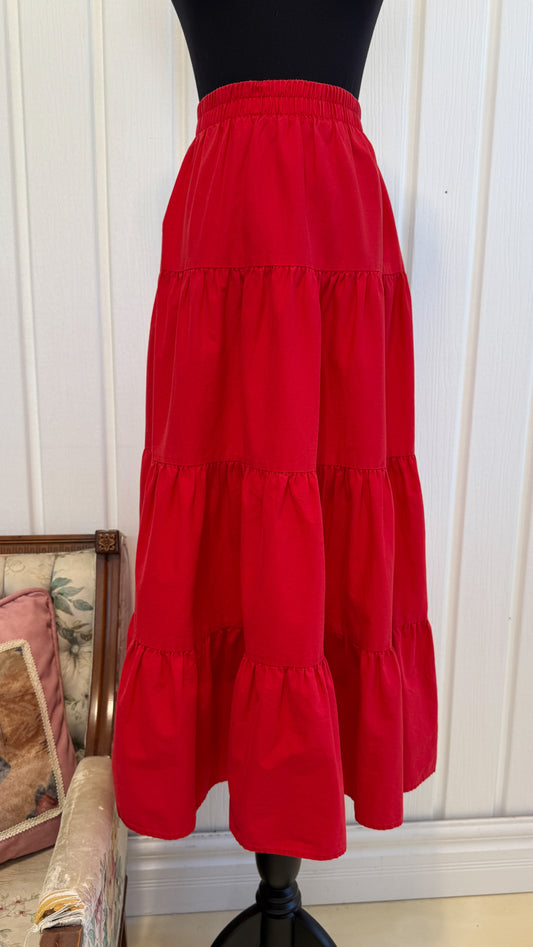 Jupe rouge évasée- medium/large